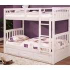 Discovery World Furniture White Mission Bunk Bed Twin/Twin with Twin 